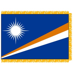 marshall islands 3' x 5' indoor flag w/ pole sleeve & fringe