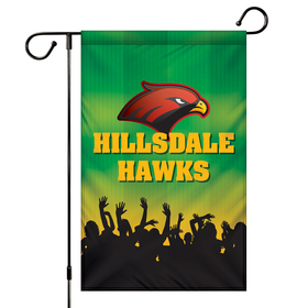 12" x 18" custom single reverse garden banner - hq