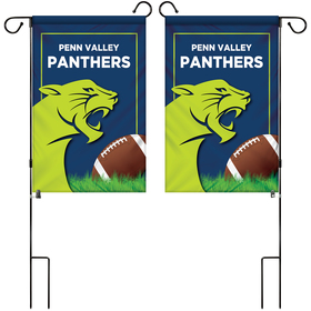 14" x 20" Custom Double Sided Garden Banner with Hardware