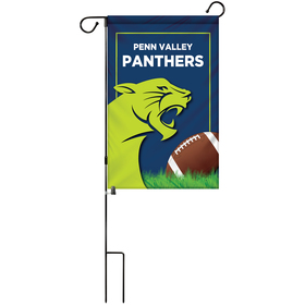 14" x 20" custom single reverse garden banner with hardware