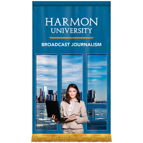 30" x 48" premium gonfalon straight cut with fringe