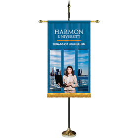 30" x 48" Premium Gonfalon 7' Kit / Straight Cut / Fringe