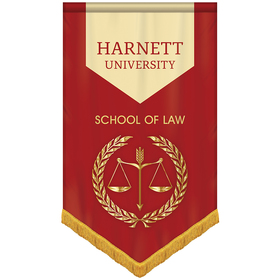 30" x 48" premium gonfalon v-cut with fringe