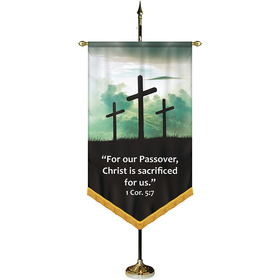 36" x 60" Premium Gonfalon 7' Kit / V-Cut / Fringe