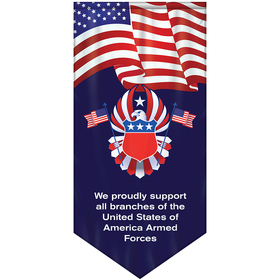 36" x 72" premium gonfalon v-cut