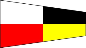 size: 0 / # 9 / code signal pennants - heading & grommets