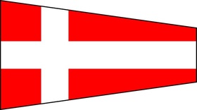 size: 3 / # 4 / code signal pennants - heading & grommets