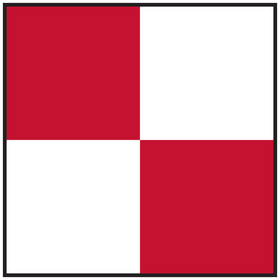 size: 3 / letter: u / code signal - heading & grommets