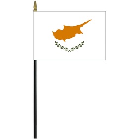 cyprus 4" x 6" staff mounted rayon flag