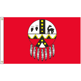 2' x 3' aroostook tribe flag w/ heading & grommets