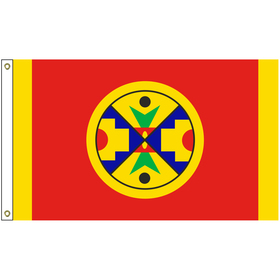 2' x 3' eel ground first nation mi'kmaq tribe flag w/ heading & grommets
