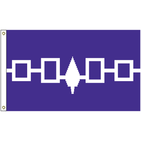4' x 6' iroquois tribe flag w/ heading & grommets