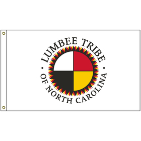 4' x 6' lumbee tribe of north carolina tribe flag w/ heading & grommets