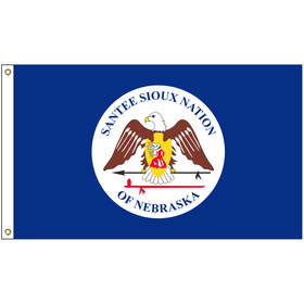 4' x 6' santee sioux tribe flag w/ heading & grommets