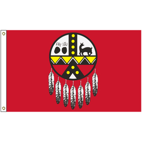 5' x 8' aroostook tribe flag w/ heading & grommets