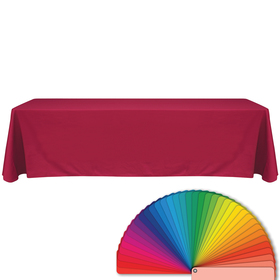 8' blank solid color polyester table cover