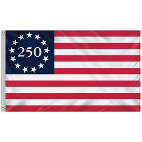 3' x 5' betsy ross america 250th poly-cotton flag