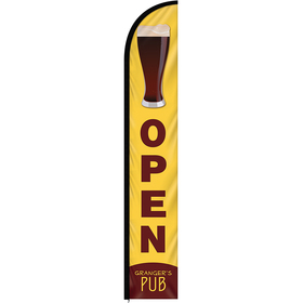 12' Digitally Printed Single Reverse Half Drop Banner