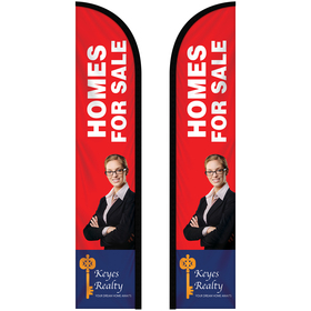 10' double sided custom portable half drop banners