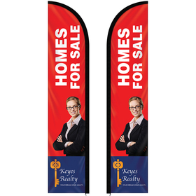 10' Double Sided Custom Portable Half Drop Banners