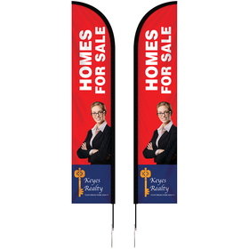 10' Double Sided Portable Half Drop Banner w/ Hardware Set