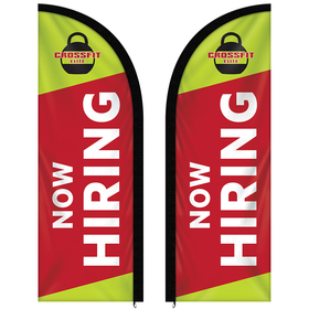 6' Double Sided Custom Portable Half Drop Banners