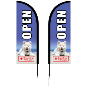 6' Double Sided Portable Half Drop Banner w/ Hardware Set