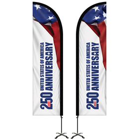 8' Portable Double Sided Half Drop Kit w/ Cross Base