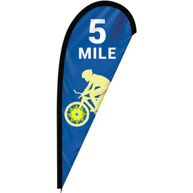6' Digitally Printed Single Reverse Teardrop Banner