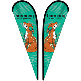 10' Double Sided Custom Portable Teardrop Banners