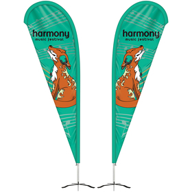 10' double sided teardrop banner w/ premium hardware & base