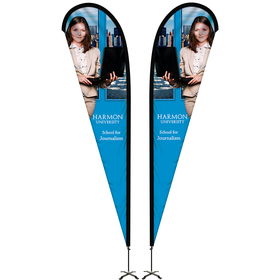 12' Portable Double Sided Teardrop Kit with Cross Base