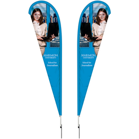 12' Double Sided Teardrop Banner w/ Premium Hardware & Spike
