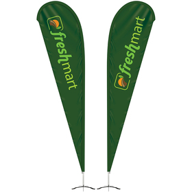 15' double sided teardrop banner w/ premium hardware & base