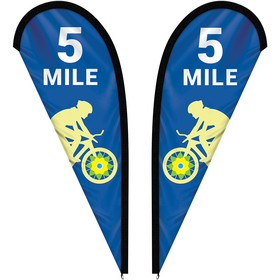 6' Double Sided Custom Portable Teardrop Banners