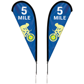6' Double Sided Portable Teardrop Banner w/ Hardware Set