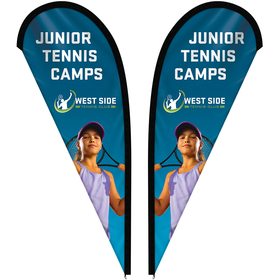 8' Double Sided Custom Portable Teardrop Banners