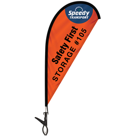 mini teardrop banner with clip