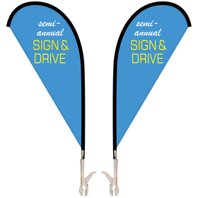 double sided mini teardrop banner with clip