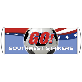 single sided custom scroll  banners - 9.5" x 27.5"