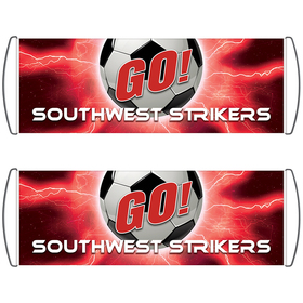 custom scroll  banners - 9.5" x 27.5" - double sided