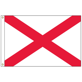 alabama 12" x 18" nylon flag with heading and grommets