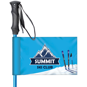 9" x 6" double sided rectangle ski pole flag