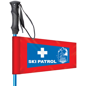 9" x 6" double sided tapered ski pole flag