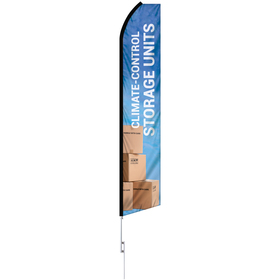 12’ digitally printed custom swooper banner kit with 15’ swooper pole
