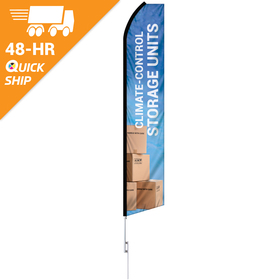 48 - hour 12' digitally printed custom swooper banner with 15' swooper pole
