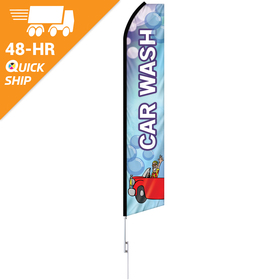 48 - hour 12' digitally printed custom swooper banner with 15' swooper pole