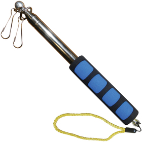 handheld telescopic flagpole - blue handle
