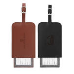 classic leather luggage tag
