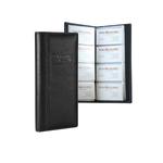 signature leather 4-row business card file case